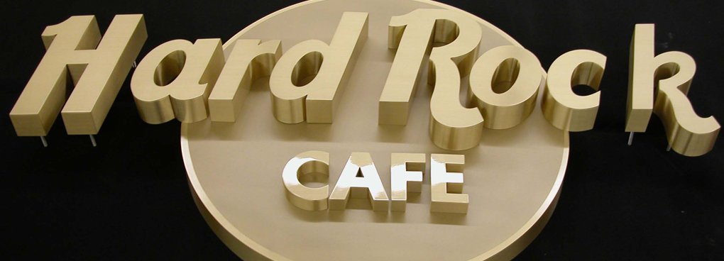 Metal letters for branding and logos